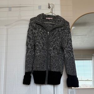 Victoria's Secret Black and Gray Knit Sweater